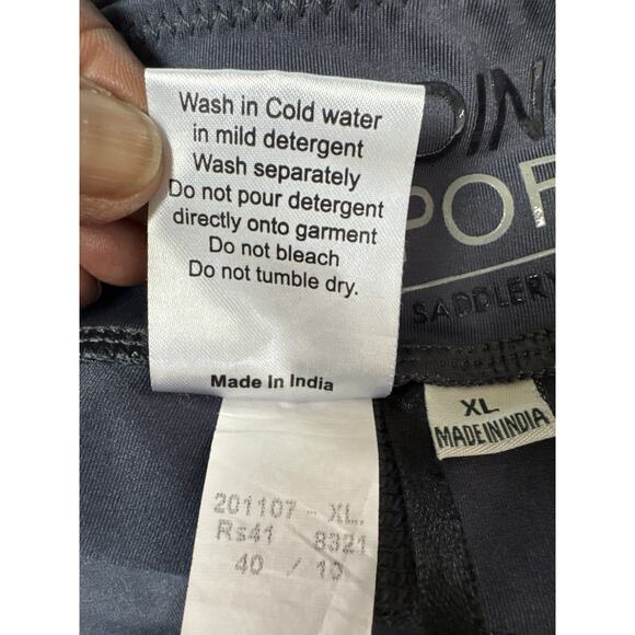 Dover Saddlery Riding Sport Legging/Tights Grey with Purple Trim Size XL Women - Picture 8 of 8